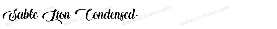 Sable Lion Condensed字体转换